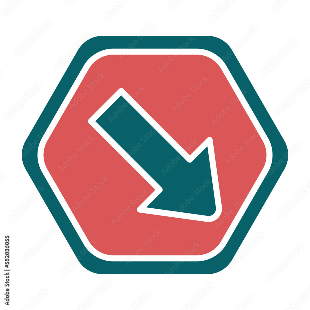 Vector Design Keep Right Icon Style Vector Design Keep Right Icon Style