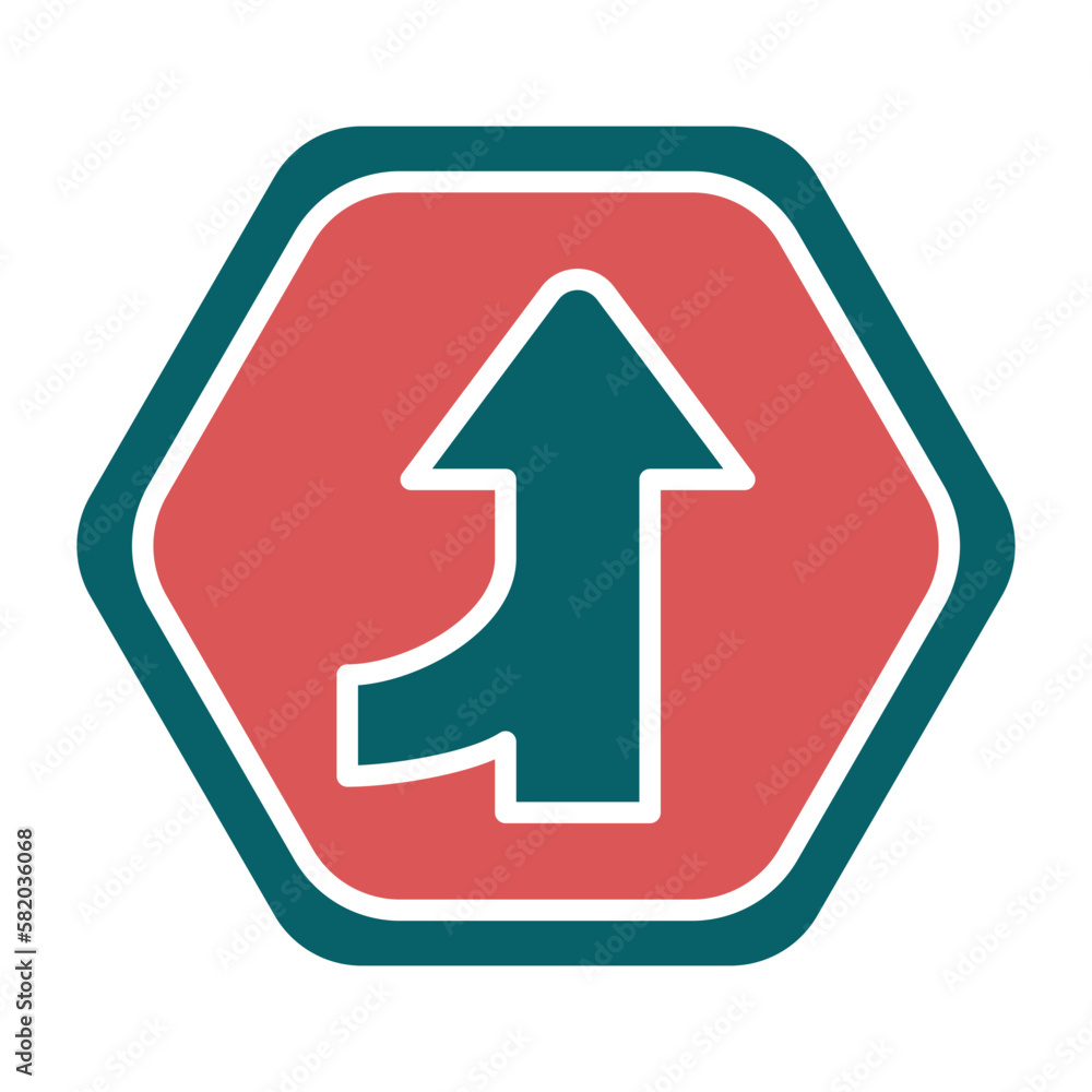 Vector Design Merging Road Icon Style Vector Design Merging Road Icon Style