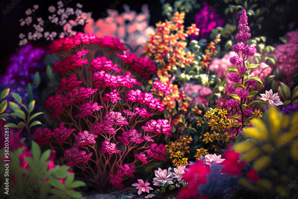 Fragrant blooms in vibrant hues of pink, purple, and yellow Fragrant blooms in vibrant hues of pink, purple, and yellow