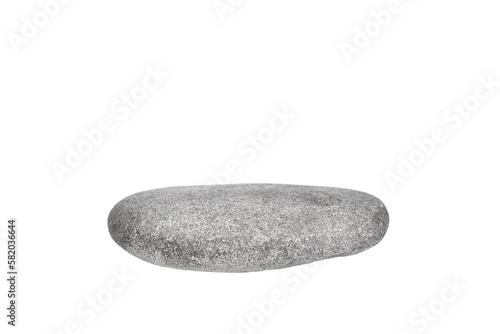 large gray stone on a transparent background