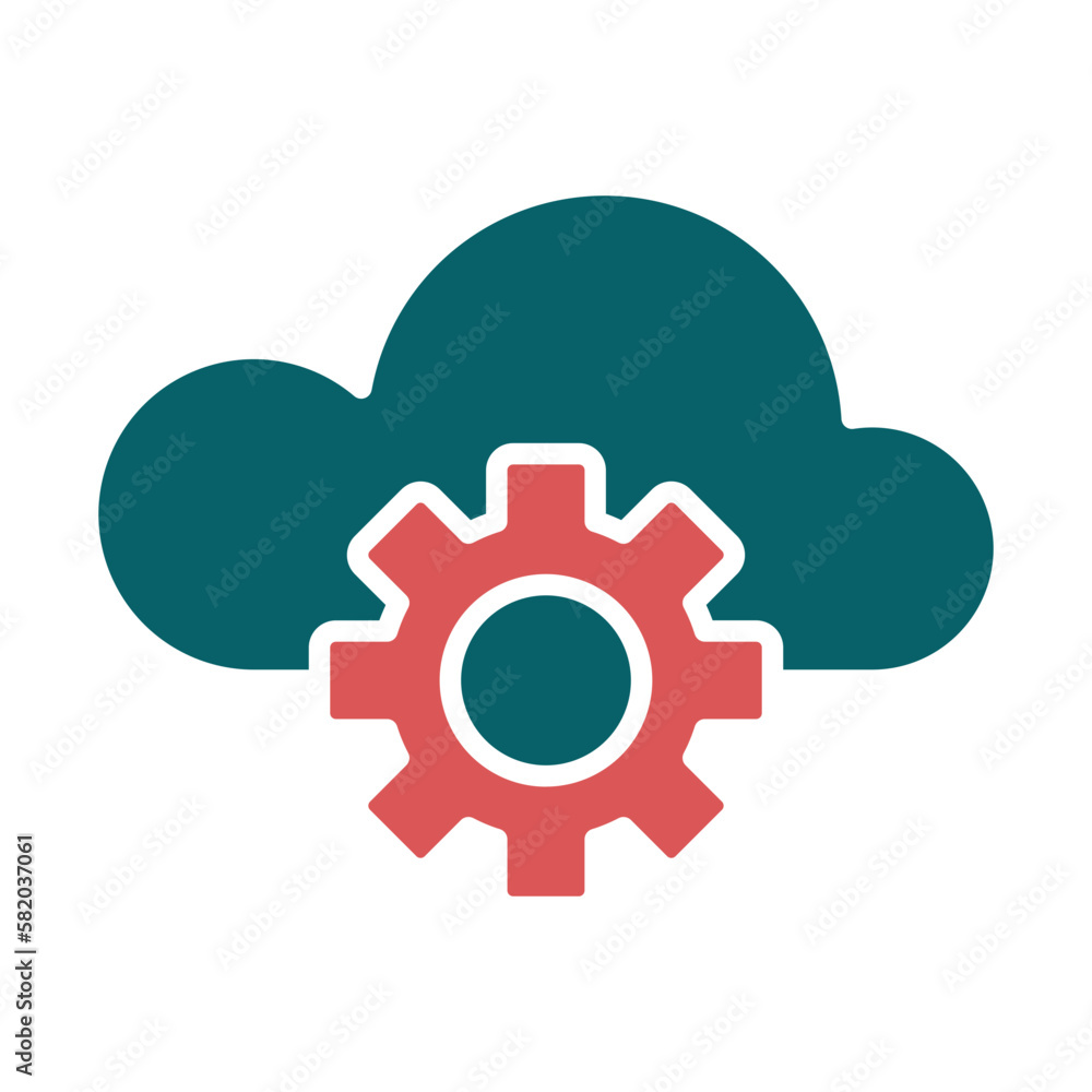 Vector Design Cloud Settings Icon Style Vector Design Cloud Settings Icon Style