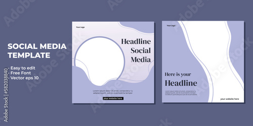 Set of Editable minimal square banner template. Suitable for social media post and web internet ads. Vector illustration with photo college