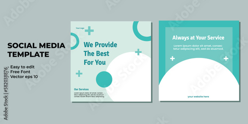 Medical healthcare service social media post template design. Hospital, doctor, clinic and dentist health business promotion flyer poster.