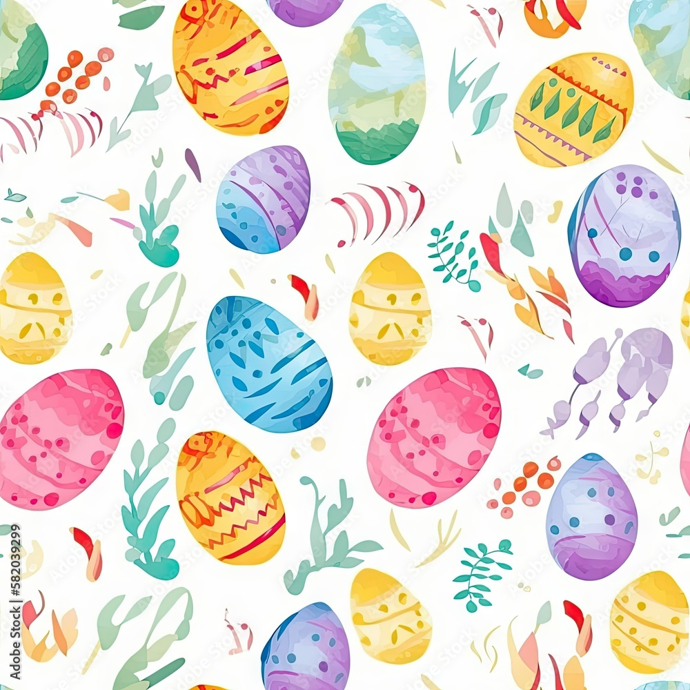Colorful Easter eggs pattern