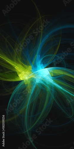 3D rendering abstract multicolor fractal background