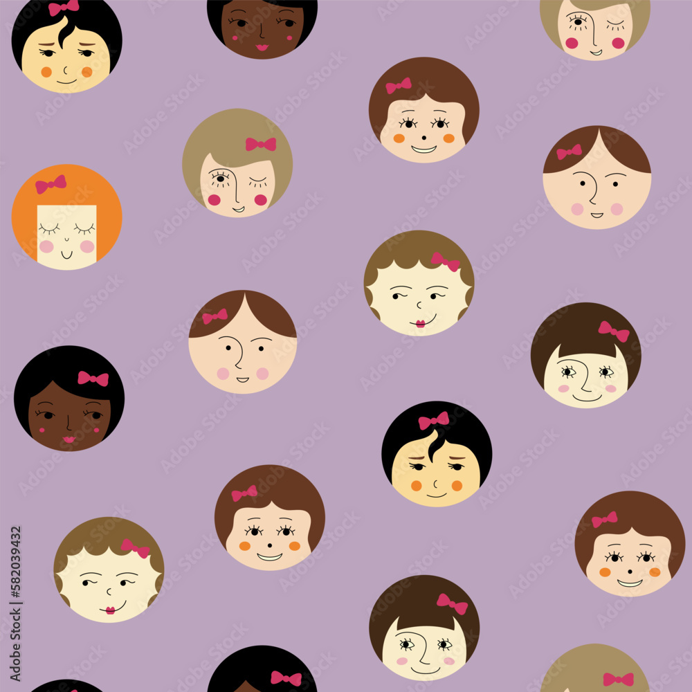 Feminine look, abstract personage, mascot design, funny face, cute icon. Feminine look, abstract personage, mascot design, funny face, cute icon.