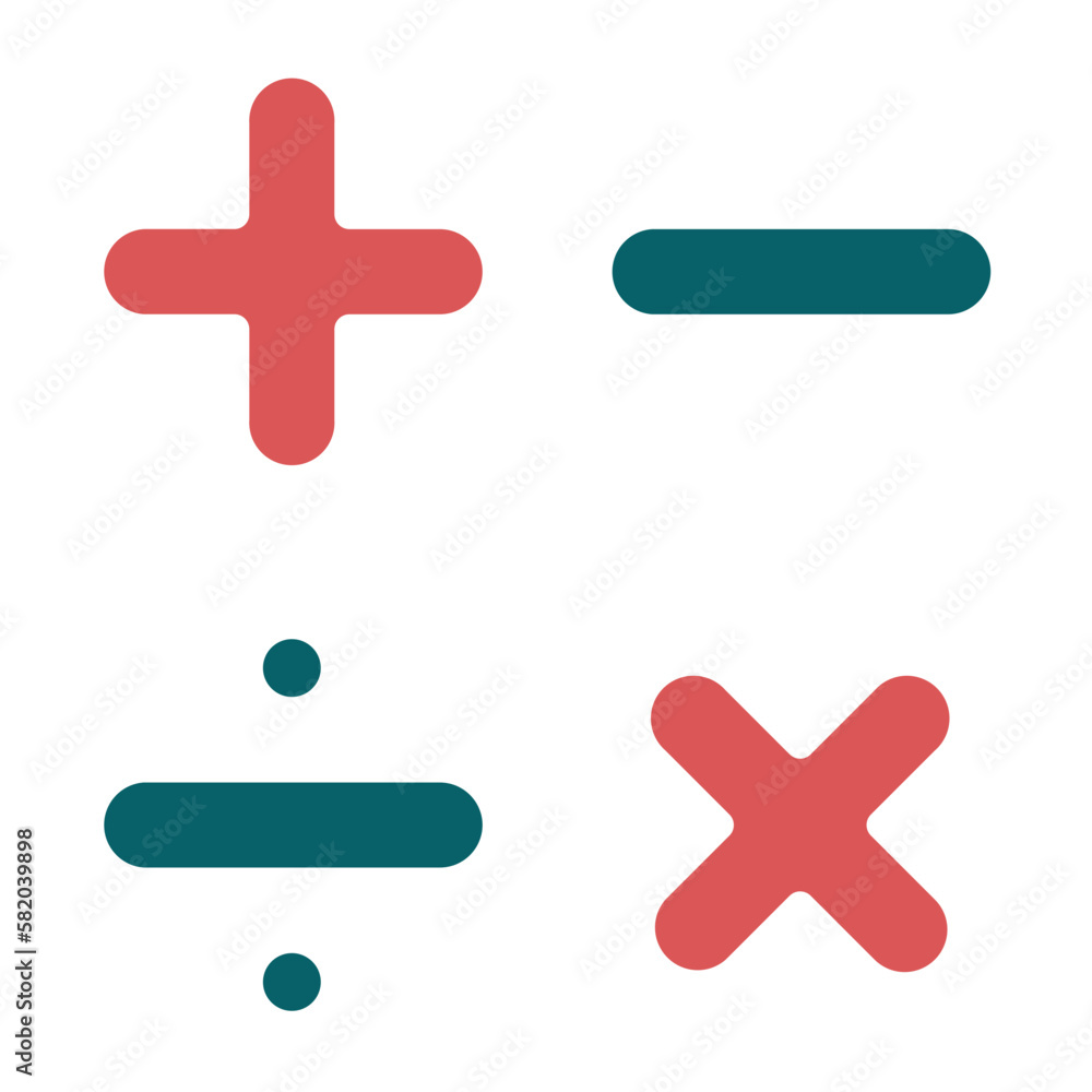 Obraz premium Vector Design Mathematics Icon Style