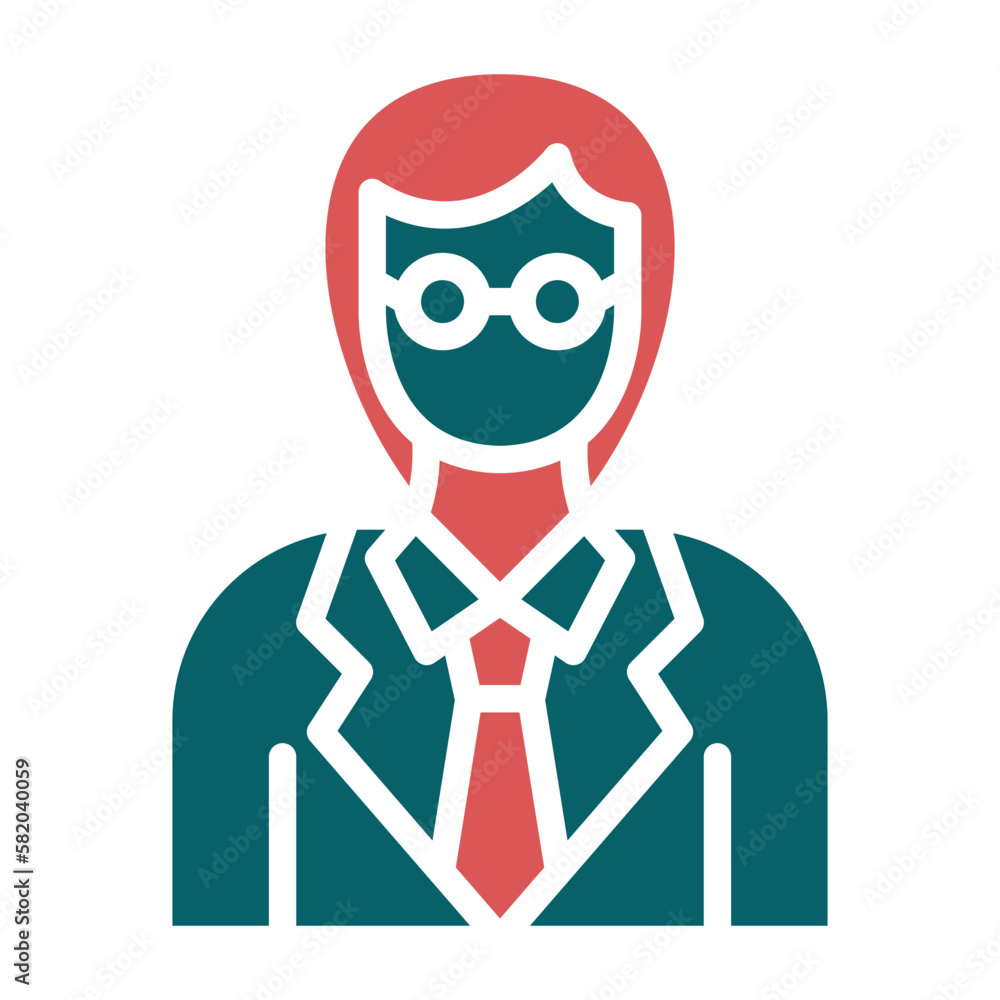 Vector Design Female Professor Icon Style