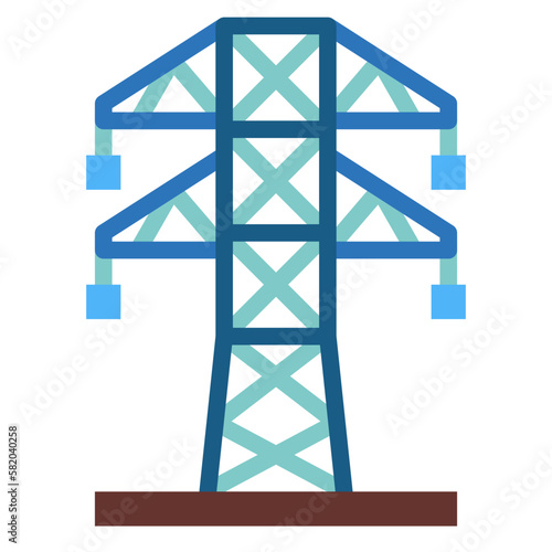 electricity supplier flat icon style