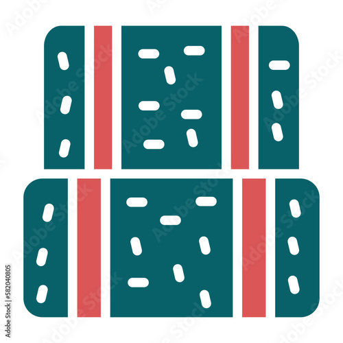 Vector Design Hay Bale Icon Style
