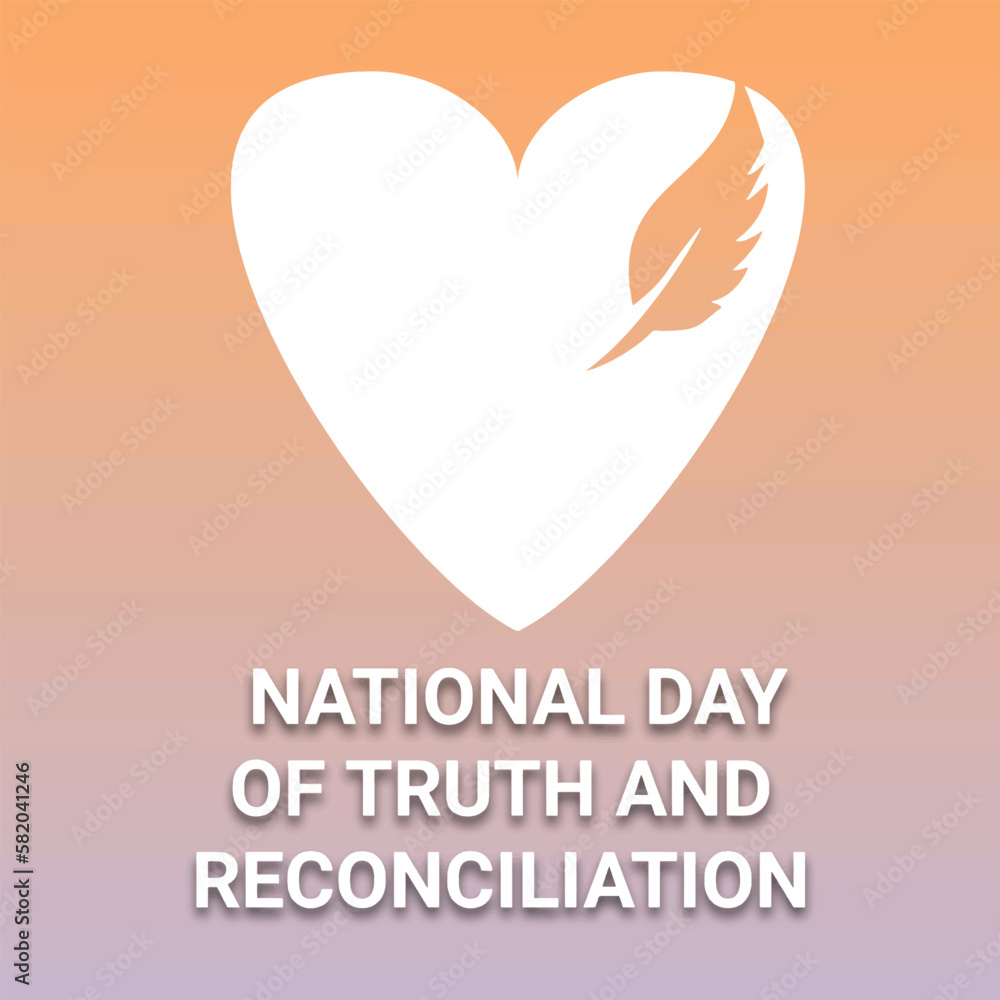 national day of truth and reconciliation modern creative banner, design concept, social media post with white text on an gradient color  background. Vector illustration