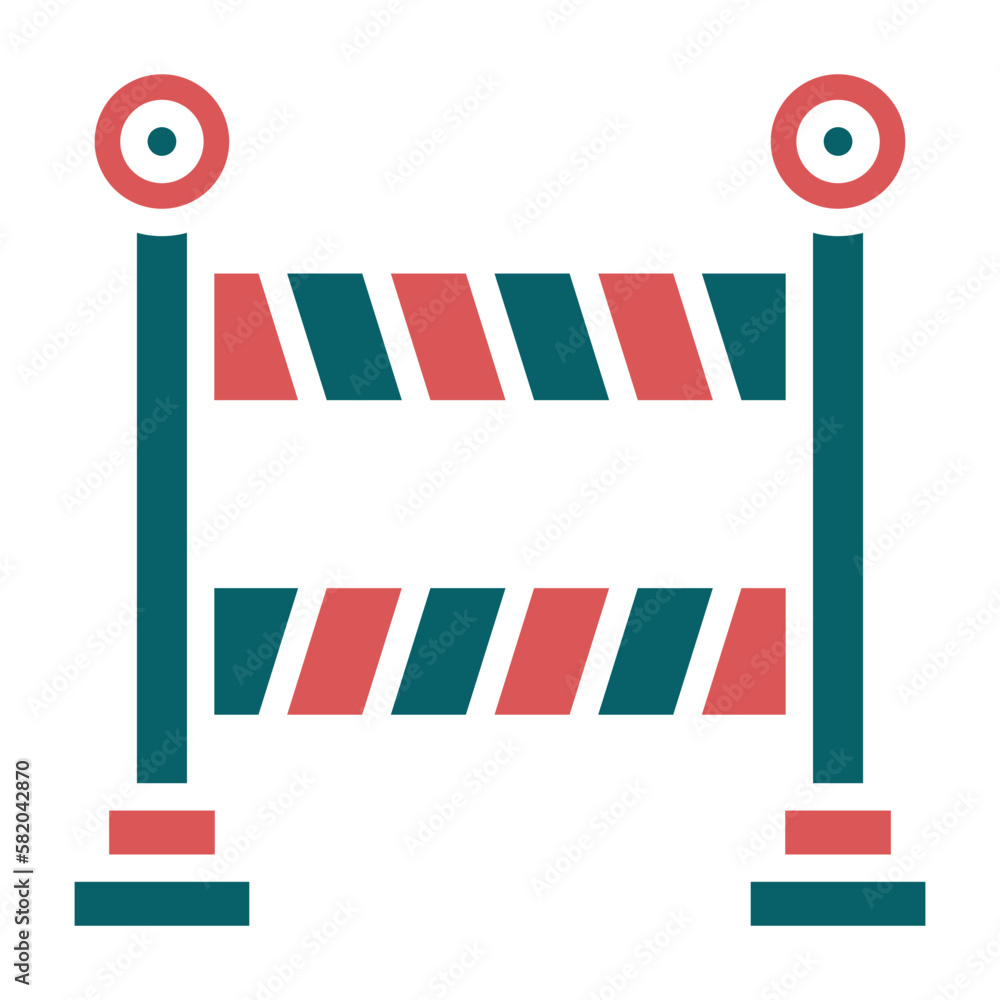 Vector Design Construction Barrier Icon Style Vector Design Construction Barrier Icon Style