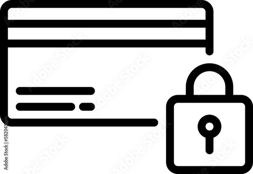 credit card lock icon