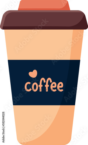 Isolated beige coffee paper cup