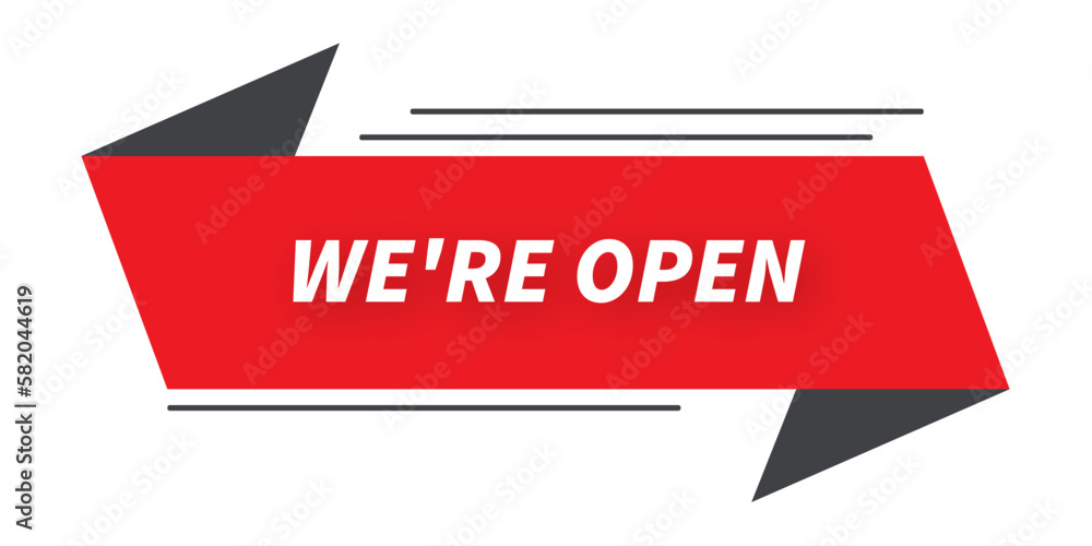 we're open banner we're open banner