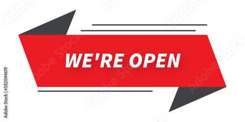 we're open banner