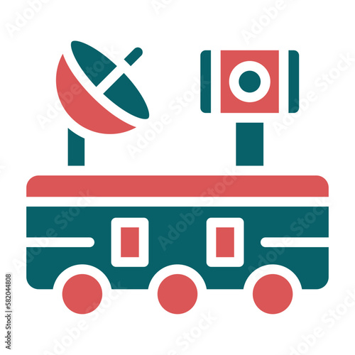 Vector Design Mars Rover Icon Style