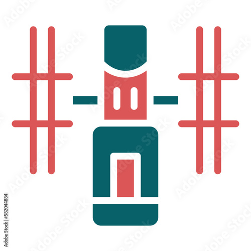 Vector Design Hubble Telescope Icon Style