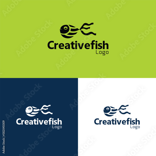 Creative Fish Logo Design Template