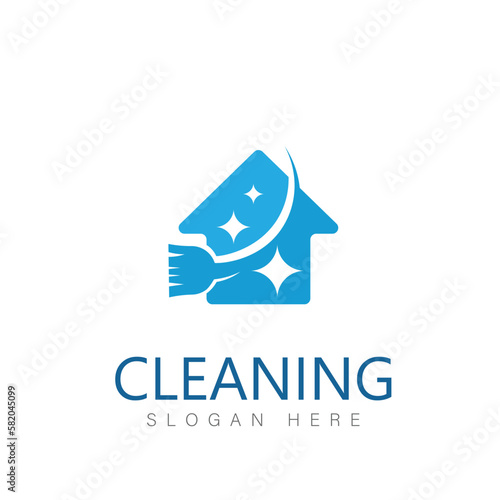 cleaning clean service logo icon vector