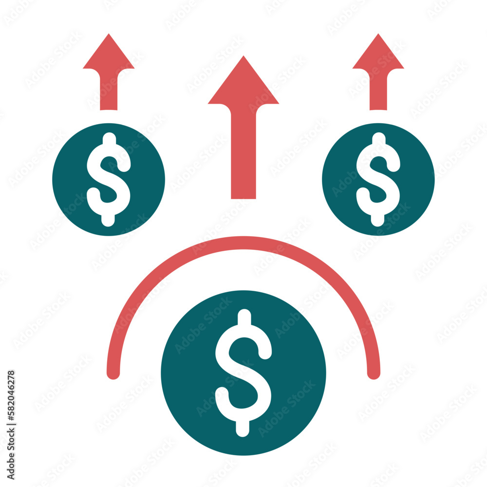 Obraz premium Vector Design Money Benefit Icon Style