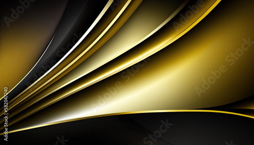 black and gold gradiant wallpaper background, smooth texture, luxury, Made by AI,Artificial intelligence