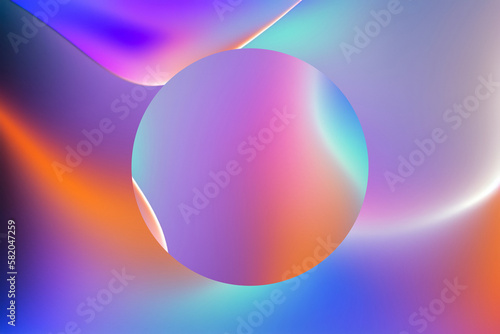 Round Background Vibrant Color Gradient Abstract Illustration  Modern Retro Design with Smooth Curves and Soft Texture for Wallpaper and Poster Templates - Blue  Purple  Red  Yellow and Orange