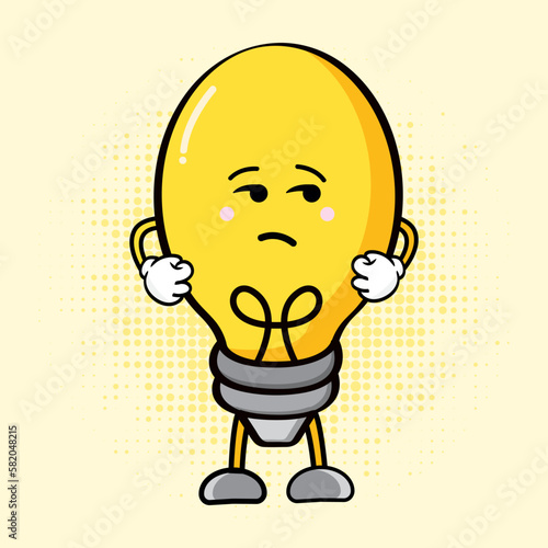 Cute Lamp Character, Cute Lamp Character is an adorable light fixture mascot design featuring a lovable lamp character that's perfect for a variety of applications