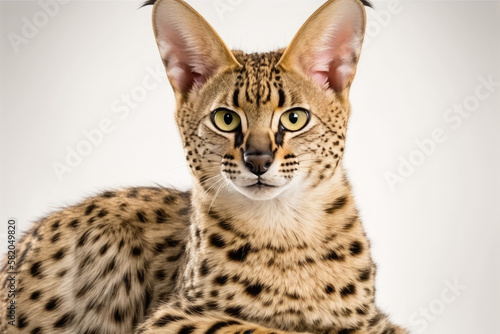 The Majestic and Exotic Savannah Cat: A Portrait of Power and Elegance © Kateryna