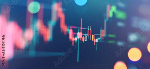 Wallpaper Mural Analysis for professional technical analysis on the monitor of a computer. Fundamental and technical analysis concept. Torontodigital.ca