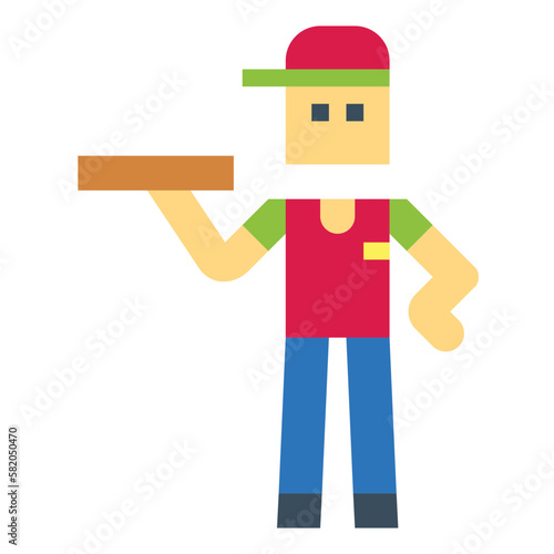 delivery man flat icon style © smalllike