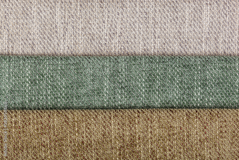 Fototapeta premium Different samples of textured fabric