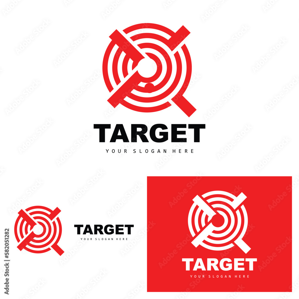Target Logo, Arrow Shooting Design, Arrow Aim Target Icon Vector Target Logo, Arrow Shooting Design, Arrow Aim Target Icon Vector