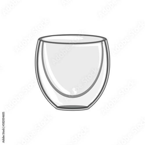 drink coffee glass cartoon vector illustration