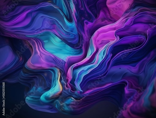 Abstract Gradient Design in Trendy Violet and Blue. Generative AI