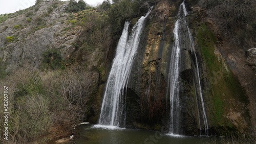 View of the Tanur waterfall, in the Ayun Stream Nature Reserve, Upper Galilee, Northern Israel