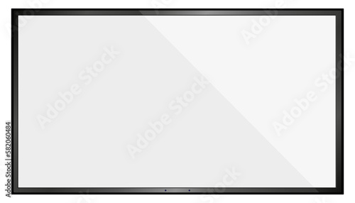 TV screen,3D Modern stylish lcd Panel,Led,Plasma.Vector White Blank Computer Monitor Display mockup.Empty Television Template or Wide flat screen,Graphic design element for Catalog,Web Site,Mock Up