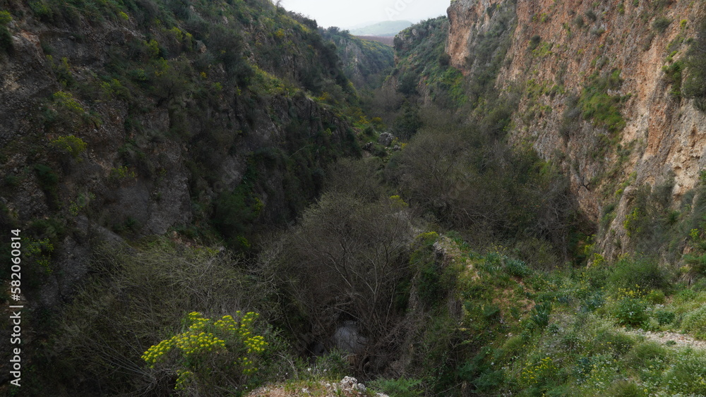 View of Ayun River Nature Reserve in northern Israel