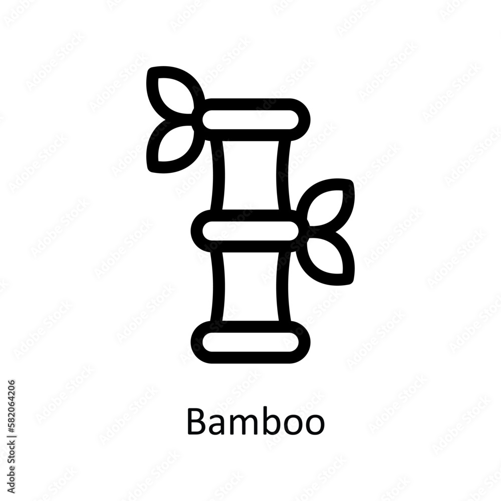 Bamboo Vector outline Icons. Simple stock illustration stock Bamboo Vector outline Icons. Simple stock illustration stock