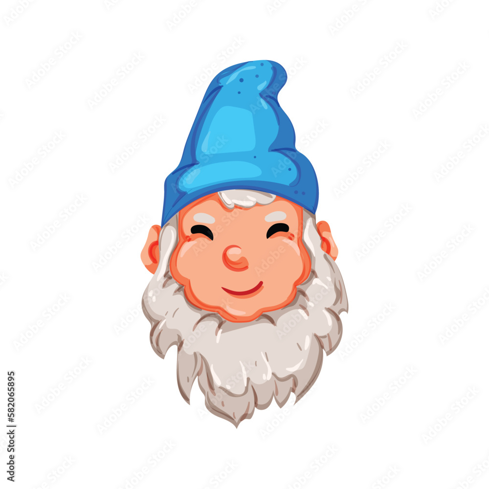Obraz premium dwarf garden gnome cartoon vector illustration