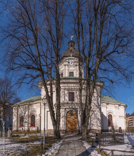 Fotografie The church Adolf Fredriks kyrka, memory place for Prime Minister Olof Palme, a s