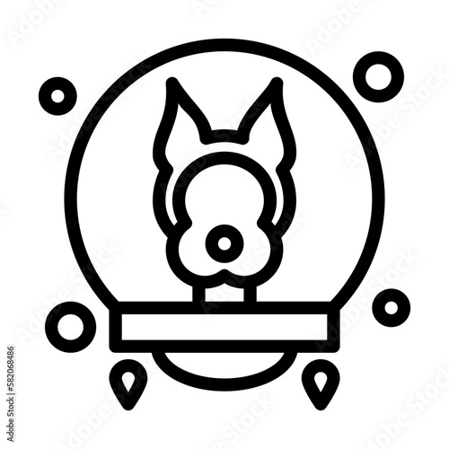 dog astronaut icon