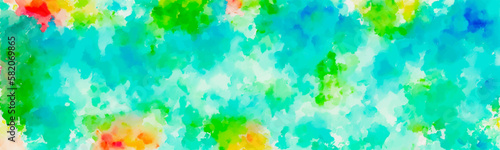 Fresh mint green watercolor texture with soft pastel shades and subtle brush strokes. Eco friendly nature inspired backdrop for poster or card design. Vector