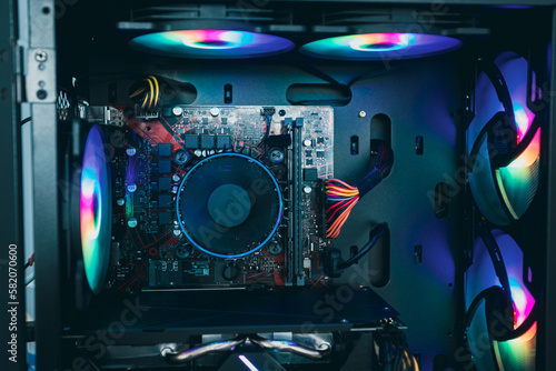 Картината върху платно LED Inside a high performance computer