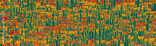 New mexico stamp print with desert symbols and typography on vintage shirt texture. Ideal for poster, label, or fashion design. Vector