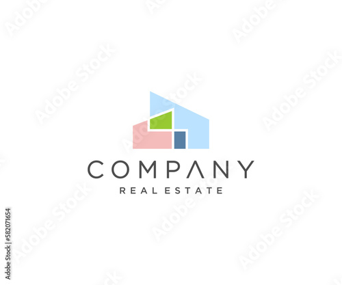 Colorfull building architect vector logo