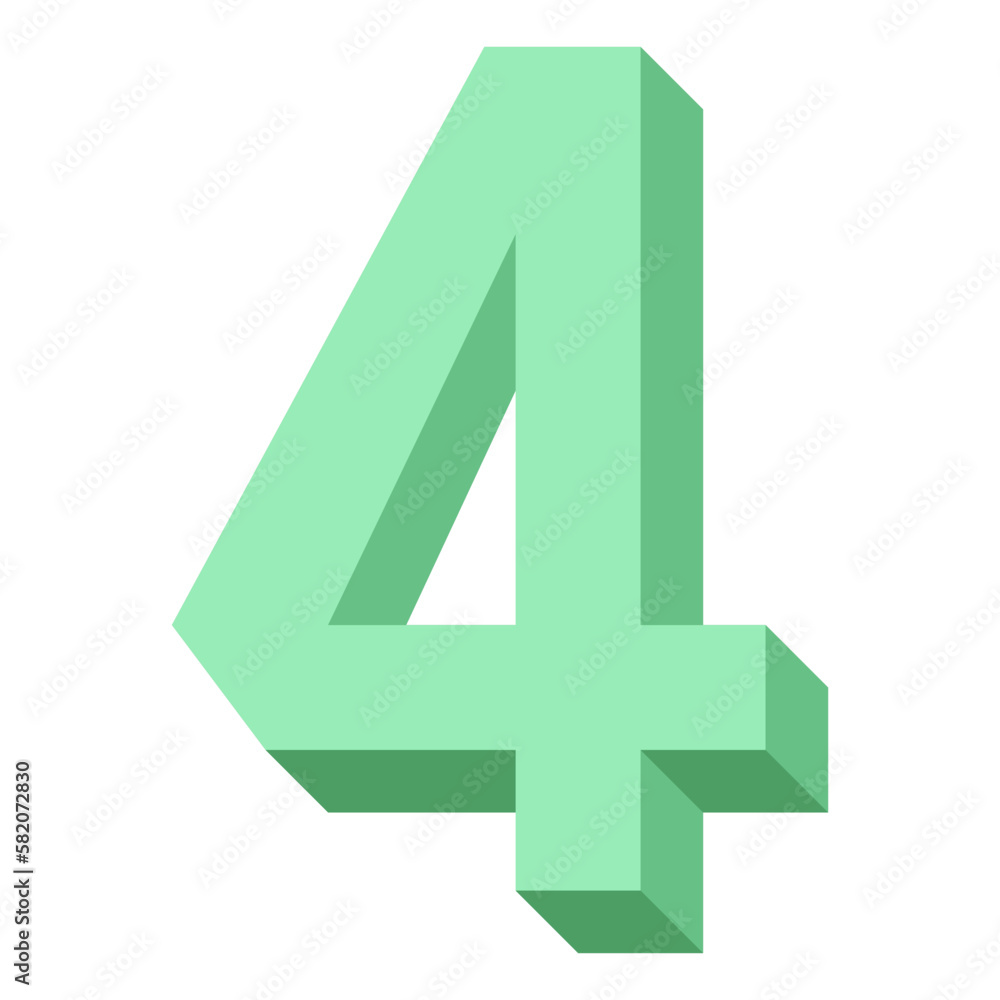 Obraz premium Four flat icon style