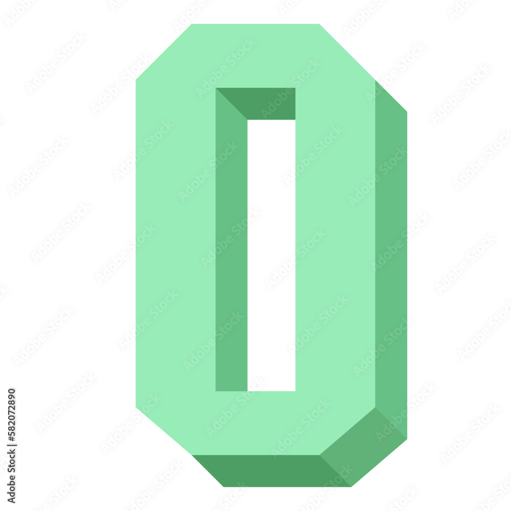 Zero flat icon style Zero flat icon style