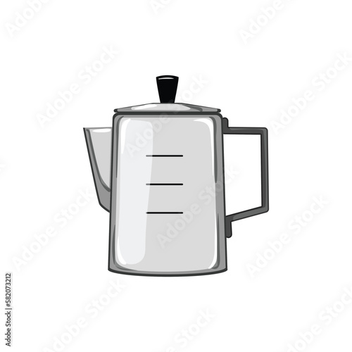 drink percolator pot coffee cartoon vector illustration