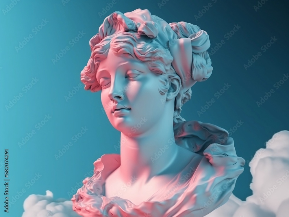 3D Vaporwave Statue